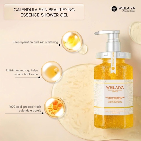 Brand New WEILAIYA Calendula Essence Shower Gel 450mL - Picture 6 of 7
